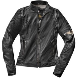 Black-Cafe London Amol Damen Motorrad Lederjacke, schwarz, Größe M