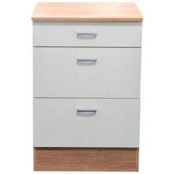 Unterschrank BASIC BY BALCULINA „Andy“ Schränke Gr. B/H/T: 60 cm x 90 cm x 60 cm, weiß (eiche so, ws) Küchenunterschrank Unterschränke Breite 60 cm