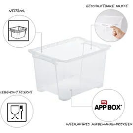Rotho Aufbewahrungsbox Evo Easy 15 l Kunststoff Transparent
