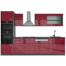 Vicco Küchenzeile R-Line 300 cm Rot Hochglanz