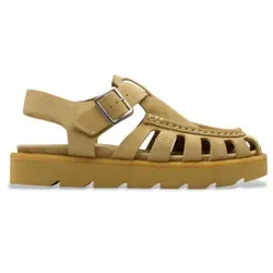 Clarks für Damen. 26181025 Meadow Schnalle Braun Leder Sandalen (40), Wohnung, Wildleder, Lässig