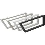 SOTech Waschtischkonsole TWK500 mm Vorderseite 60° abgeschrägt schwarz matt, Design-Waschtischhalterung, stabile Wandkonsole, Konsolenträger für Aufsatz-Waschschale, Handtuchreling