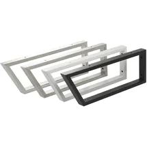 SOTech Waschtischkonsole TWK500 mm Vorderseite 60° abgeschrägt schwarz matt, Design-Waschtischhalterung, stabile Wandkonsole, Konsolenträger für Aufsatz-Waschschale, Handtuchreling