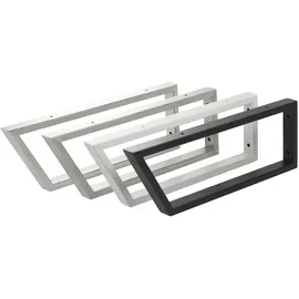 SOTech Waschtischkonsole TWK500 mm Vorderseite 60° abgeschrägt schwarz matt, Design-Waschtischhalterung, stabile Wandkonsole, Konsolenträger für Aufsatz-Waschschale, Handtuchreling