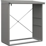 Hörmann Kaminholzregal Trend-V Typ 2 181,4 x 102,5 x 198 cm grau