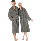 CELINATEX Bademantel Silber S