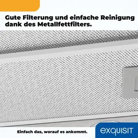 Exquisit FSH 61-8 C Flachschirmhaube 59,5 cm Weiß