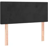 vidaXL Kopfteil Schwarz 100x5x78/88 cm Samt