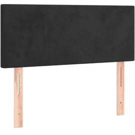 vidaXL Kopfteil Schwarz 100x5x78/88 cm Samt