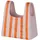BUTLERS Vase Shopping Bag Streifen in Orange / Beige | Gr.: onesize