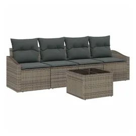 vidaXL Garten-Sofa-Set Grau