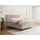 WFL GROUP BOXBETT Allen mit Bettkasten – Polsterbett 200 x 200 cm mit H4 Taschenfederkern Matratze & 5 cm Topper – Stauraumbett mit hohem Kopfteil & Metallfüße – Samt Beige