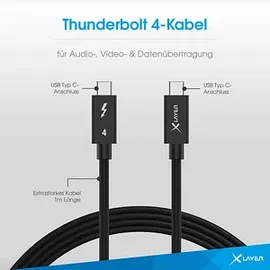 Xlayer USB-C auf USB-C 1 m Schwarz