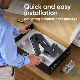 ONKRON Monitorhalterung G80-B für VESA TFT, Tisch-Befestigung, Schwarz