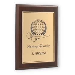 Holztafel Arturo gold 17,8x12,7cm