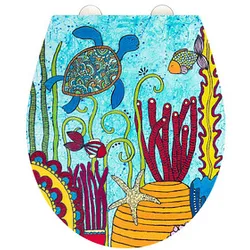 WENKO WC-Sitz mit Absenkautomatik Under Water Rollin'Art mehrfarbig