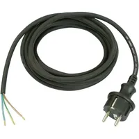 Weingärtner Anschlussleitung H07RN-F 2x1,5mm2 5m Konturenstecker schwarz WEINGÄRTNER
