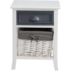 caro möbel Nachtschrank Florenz 37 x 50 x 30 cm Weiß