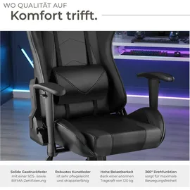 Tectake Twink Gaming-Stuhl Schwarz