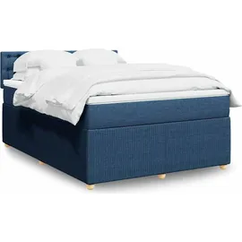 vidaXL Boxspringbett 140 x 200 cm Blau