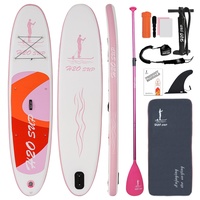 H2OSUP Aufblasbares Stand Up Paddle Board mit Premium SUP Paddle Board Zubehör & Rucksack, Ultraleichtes, breites stabiles Design Surfboard, rutschfestes Deck Paddleboard für Jugendliche & Erwachsene