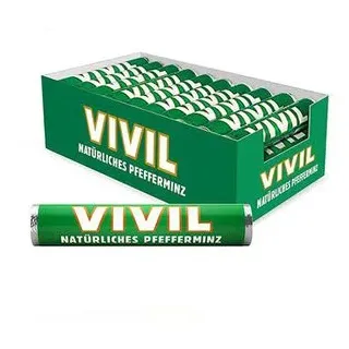 Vivil Kräuterbonbons Pfefferminz, je 29g, 30 Rollen, 870g