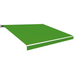 Wasabi - Rollo-Markise für Außenbereich 3x2,5m grün - Acrylstoff - Halbboden in Aluminium - Handkurbel inklusive - Einstellbare Neigung