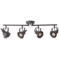 Brilliant LED Deckenstrahler Jesper flat Grill schwarz Industrial GU10 5W 3000K ...