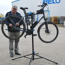 Helo24 Fahrrad Montageständer E-Bike höhenverstellbar schwarz