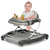 Bronea Lauflernhilfe 4-in-1 Lauflernwagen Gehfrei Baby Schaukel Lauflernhilfe Babywalker grau