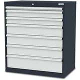 Simplaflex Schubladenschrank CL9H101231K1, Werkzeugschrank, aus Metall, lichtgrau, 7 Schübe