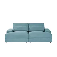Lounge Sofa  Branna , türkis/petrol , Maße (cm): B: 232 H: 88 T: 164.0