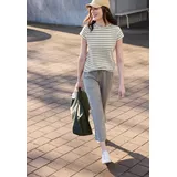 street one studio Kurzarm T-Shirt mit Struktur Lichen Green 40 - 40