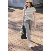 street one studio Kurzarm T-Shirt mit Struktur Lichen Green 40 - 40