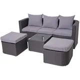 MCW Lounge-Set, anthrazit, hellgrau