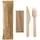 Papstar Holz Besteckset 50 St. Natur
