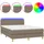 vidaXL Boxspringbett 140 x 200 cm Taupe