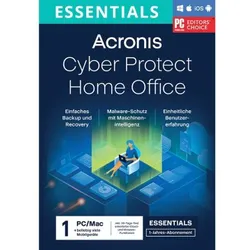 Acronis Cyber Protect Home Office Essentials| 5 Geräte / 1 Jahr | ESD Download