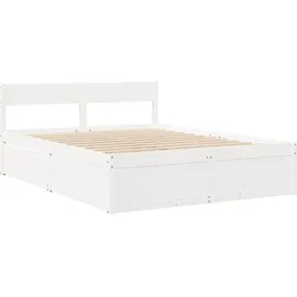 vidaXL Bett 140 x 200 cm Weiß