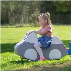 Schaukelpferd IGLU Softbausteine Schaukelpferd Auto Grau