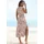 VIVANCE Maxikleid Floral Weiß/Creme/Mauve 40
