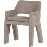 Livetastic Armlehnstuhl Bigfoot, Taupe, Textil, 57x78x56 cm, Esszimmer, Stühle, Esszimmerstühle, Armlehnenstühle