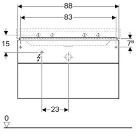 Geberit Xeno2 88x53x46,2cm, hochgl./we, m 2 Schubladen