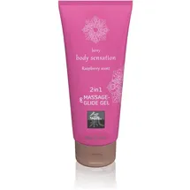 SHIATSU Massageöl und Gleitmittel 2in1 Raspberry Scent 200 ml