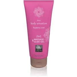 SHIATSU Massageöl und Gleitmittel 2in1 Raspberry Scent 200 ml