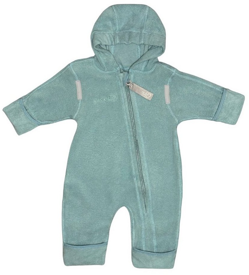 Fleeceoverall Bio-Baumwollfleece Overall mit Umschlagbündchen blau 48-52