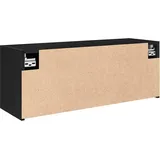 vidaXL Bad-Wandschrank Schwarz 80x25x30 cm Holzwerkstoff