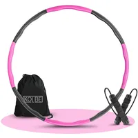 KOLBE - Hula Hoop Reifen Erwachsene [0.75-1kg] - Fitness inkl. Springseil - Steckbarer Hulahuppreif zum Abnehmen [6-8 Teile]