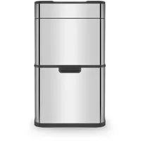 Tower T938021SS Ozon-Recycling-Sensor-Mülleimer, 50 l, komplettes Recyclingsystem, freihändiges Öffnen, Kohlefilter, Edelstahl