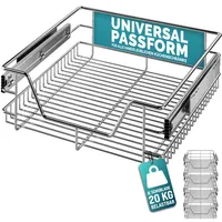 CASARIA Teleskopschublade 4er-Set 50cm Schrankbreite Außenmaß